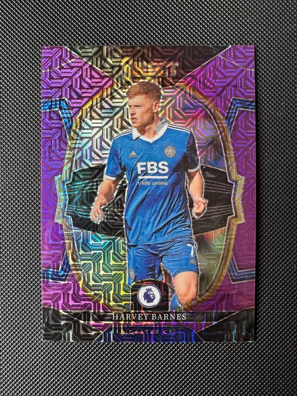 Harvey Barnes Panini Select Premier League 2022/23 Purple Mojo Terrace Prizm #55 LEICESTER