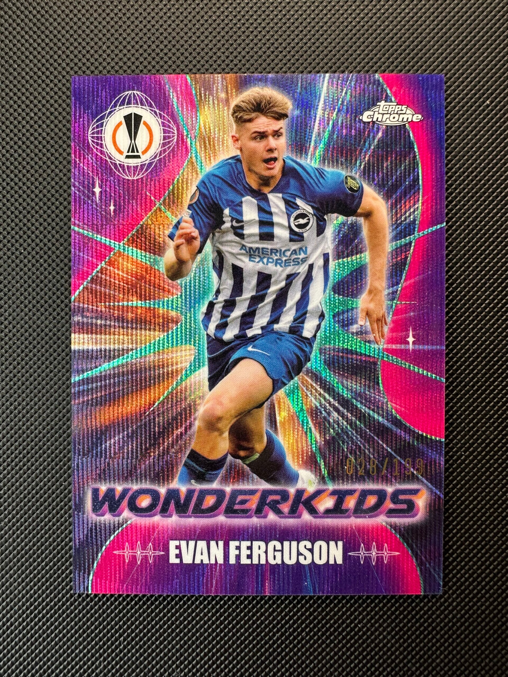 Evan Ferguson /199 Topps Chrome 2024 Wonderkids- Aqua #WK-4 BRIGHTON