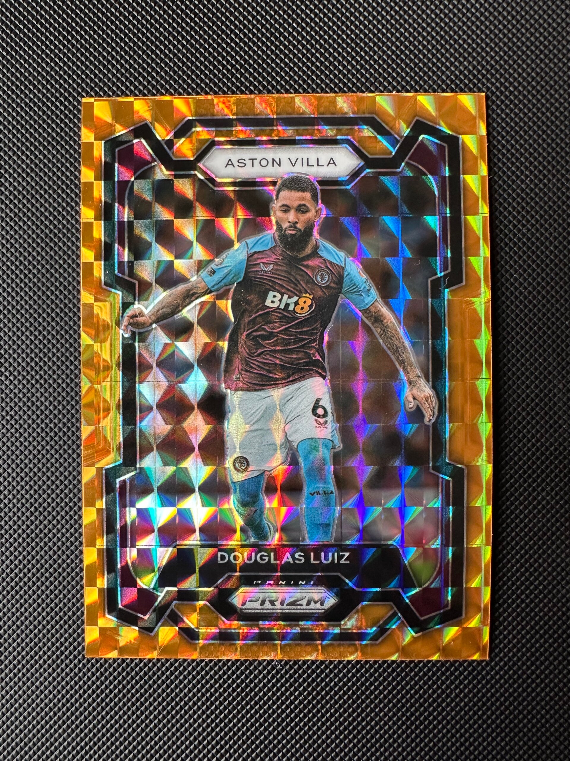 Douglas Luiz Panini Prizm Premier League 2023/24 Gold Mosaic Prizm # 113 ASTON VILLA