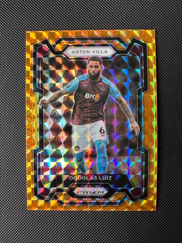 Douglas Luiz Panini Prizm Premier League 2023/24 Gold Mosaic Prizm # 113 ASTON VILLA