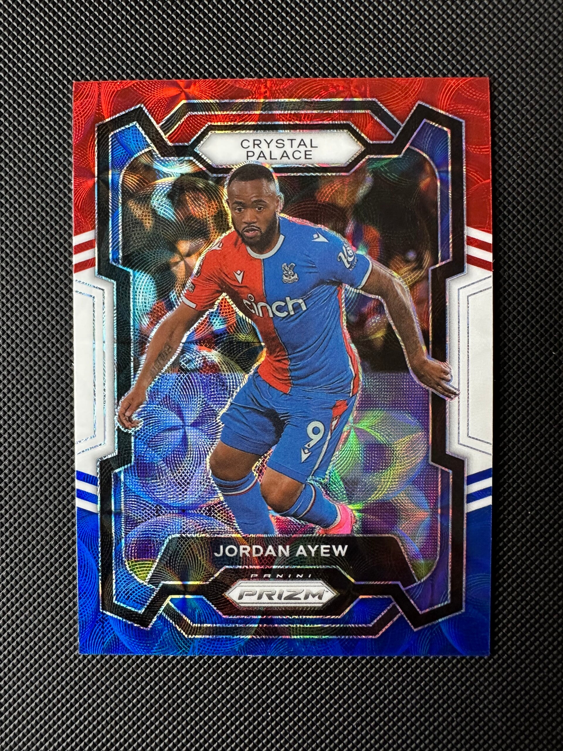 Jordan Ayew Panini Prizm Premier League 2023/24 Choice Red/White/Blue Prizm #180 CRYSTAL PALACE