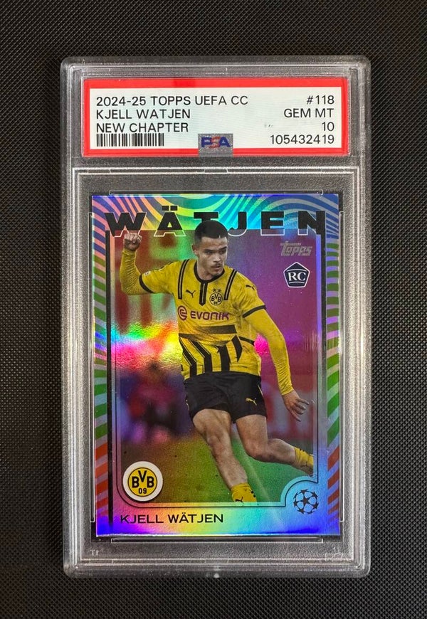 Kjell Watjen /36 Rookie PSA10 Topps UEFA CC 2024/25 New Chapter #118