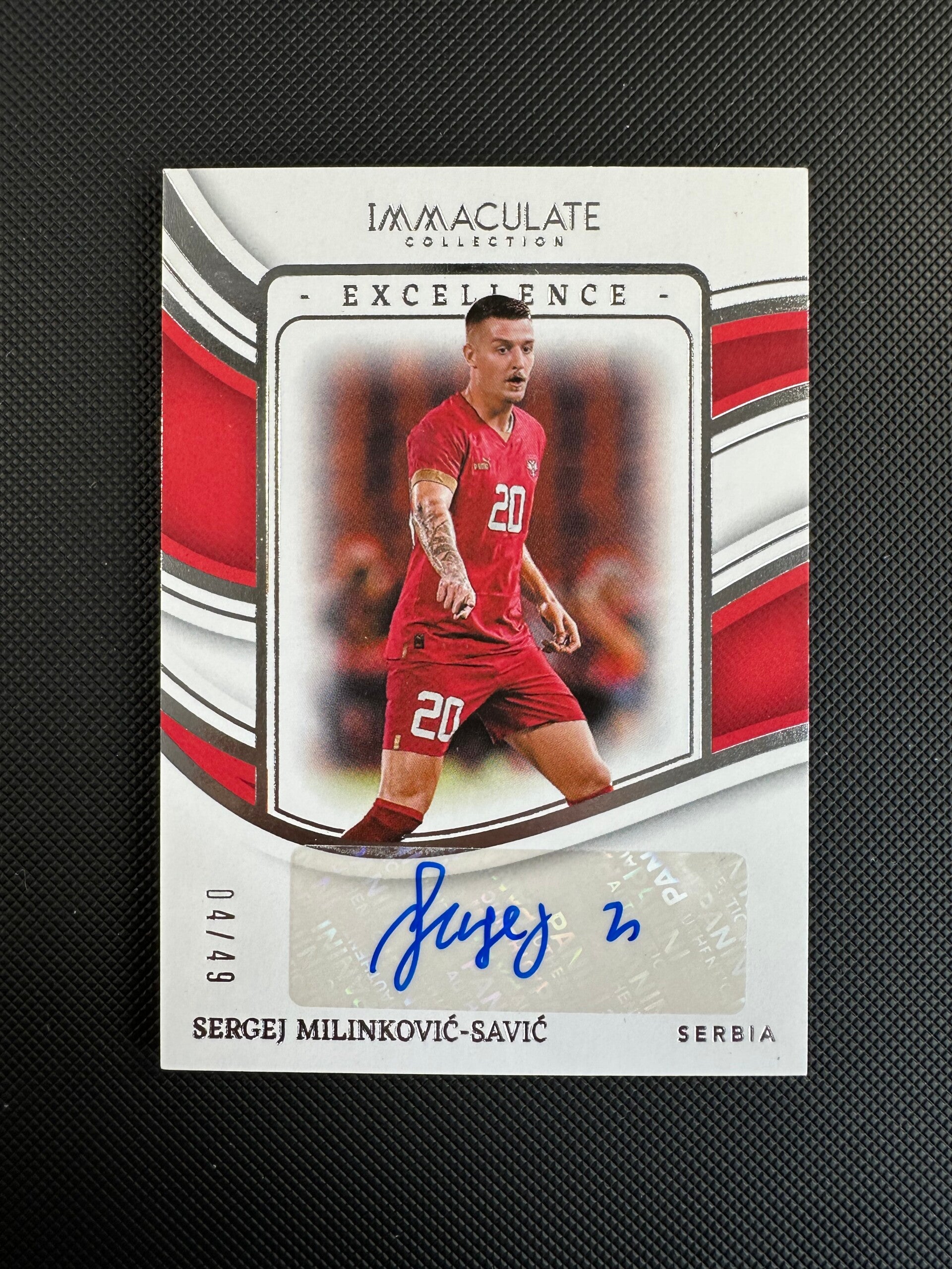 Sergej Milinković Savić /49 Auto Panini Immaculate Collection 2023/24 Excelience #EA-SMS