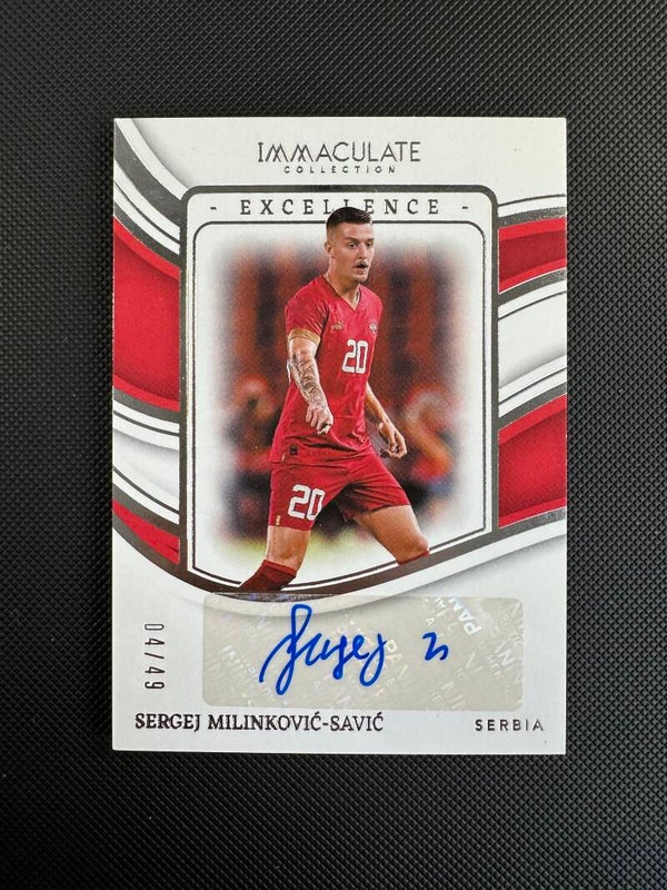 Sergej Milinković Savić /49 Auto Panini Immaculate Collection 2023/24 Excelience #EA-SMS