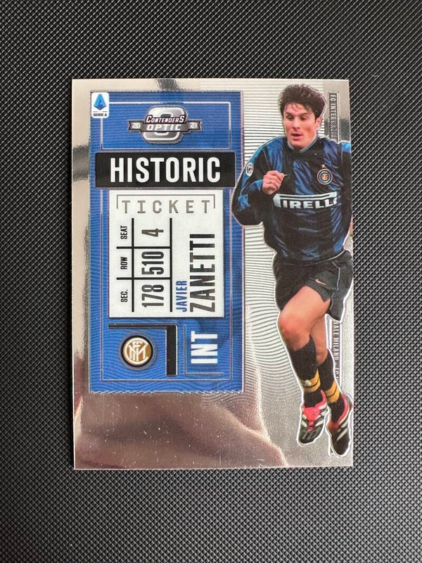 Javier Zanetti Panini Chronicles Contenders Optic 2020/21 Historic Ticket #2