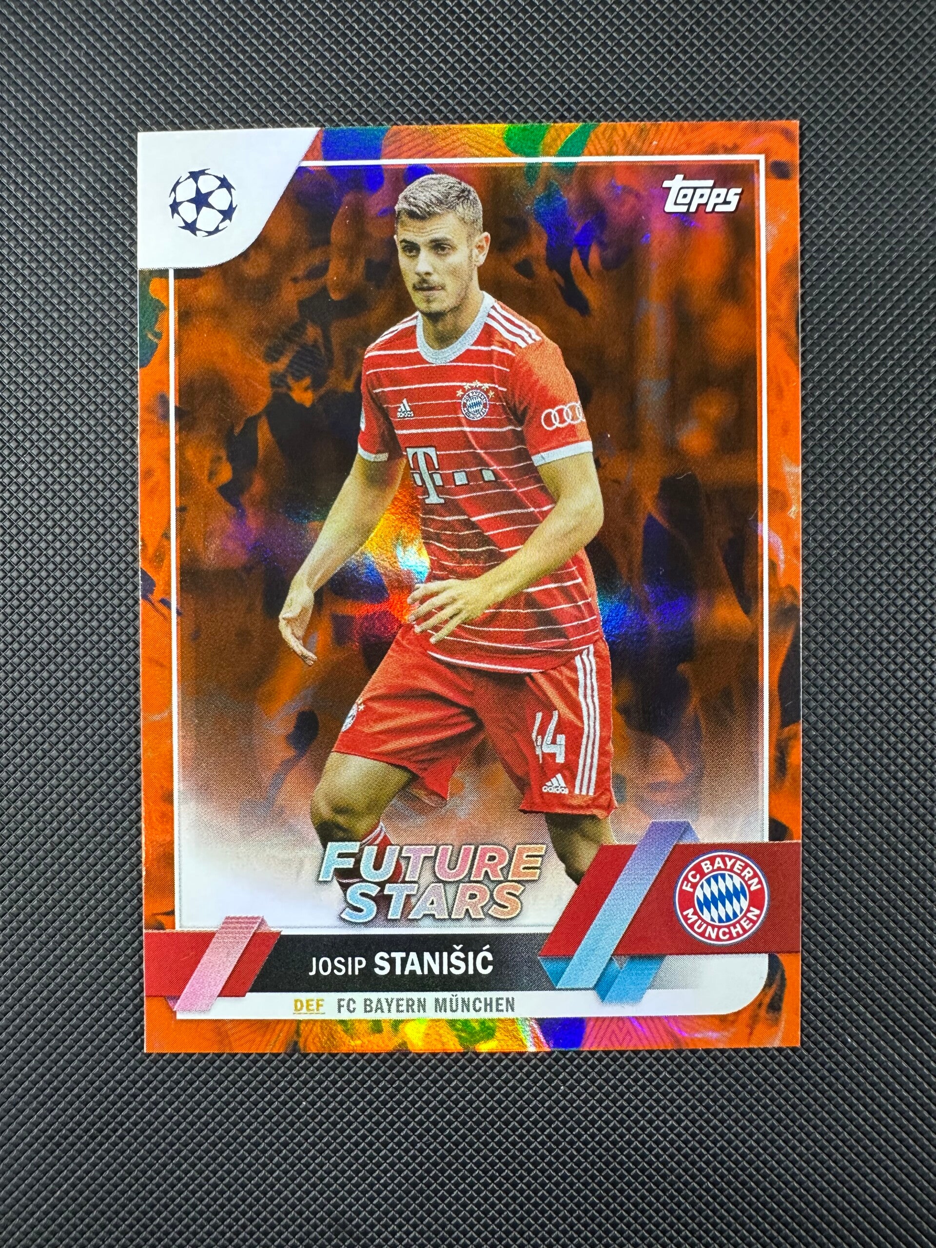 Josip Stanišić Topps UEFA CC 2022/23 Future Stars- Orange Inferno #16