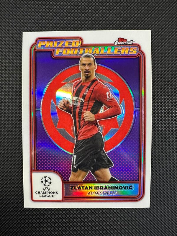 Zlatan Ibrahimović Topps Finest UEFA CC 2024/25 Prized Footballers Refractor #PF-25 MILAN