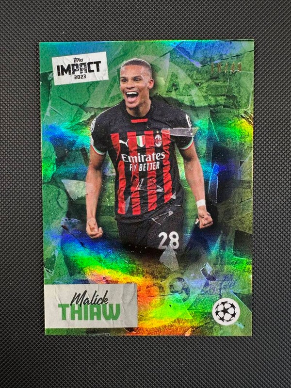 Malick Thiaw  /49 Topps Impact UEFA CC 2023 Green Parallel MILAN