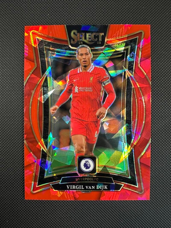 Virgil Van Dijk Panini Select Premier League 2024/25 Red Ice Terrace Prizm #44