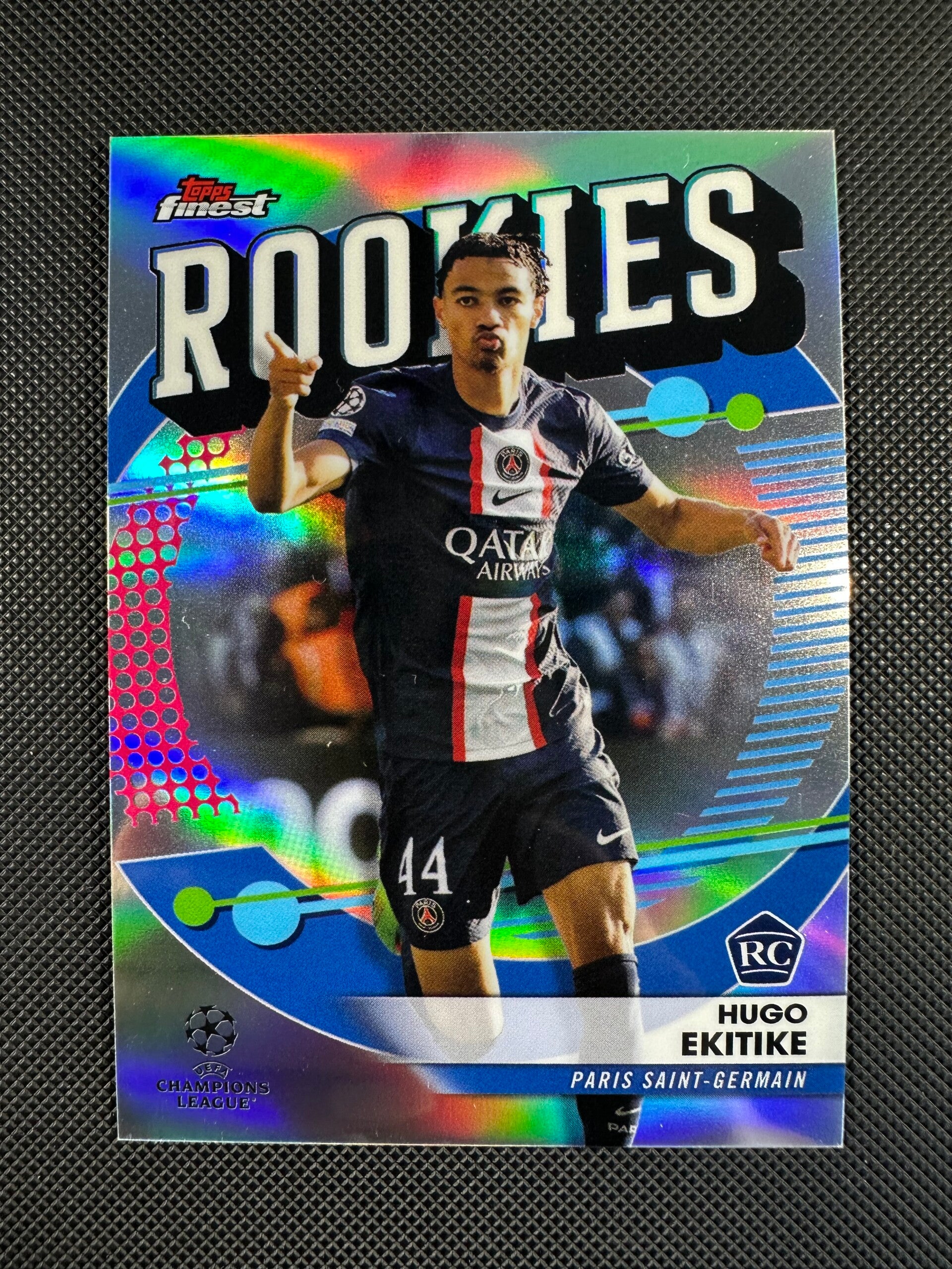 Hugo Ekitike Rookie Topps Finest UEFA CC 2022/23 Finest Rookies #FR-8 PSG