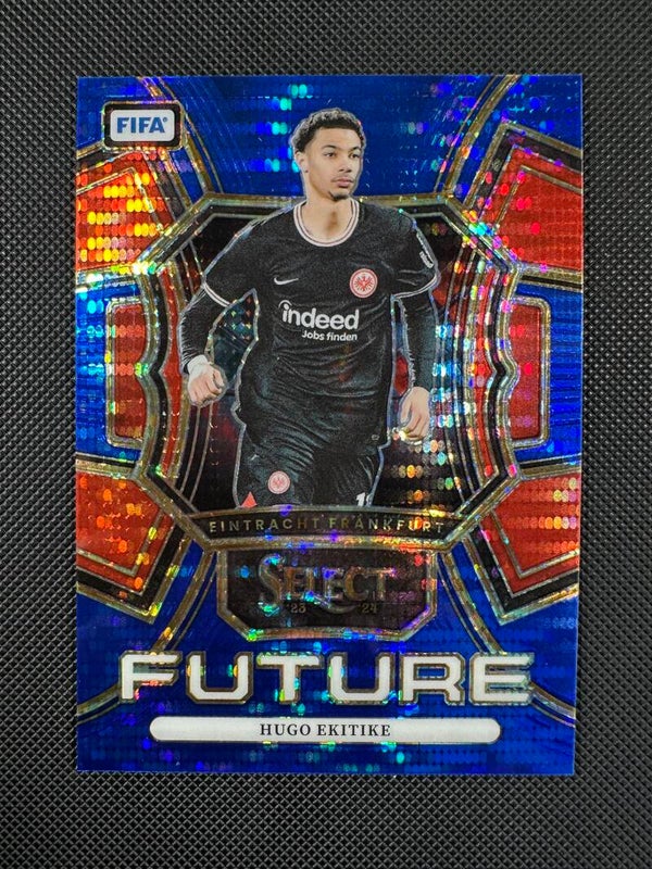 Hugo Ekitike Panini Select FIFA 2023/24 Future- Blue Pulsar Prizm #2 EINTRACHT FRANKFURT