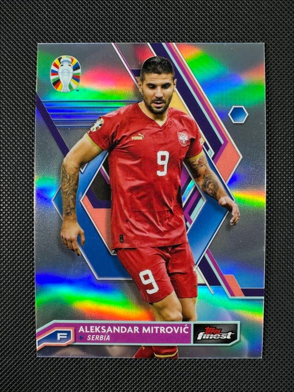 Aleksandar Mitrović Topps Finest 2023 Road to UEFA EURO 2024 Refractor #71