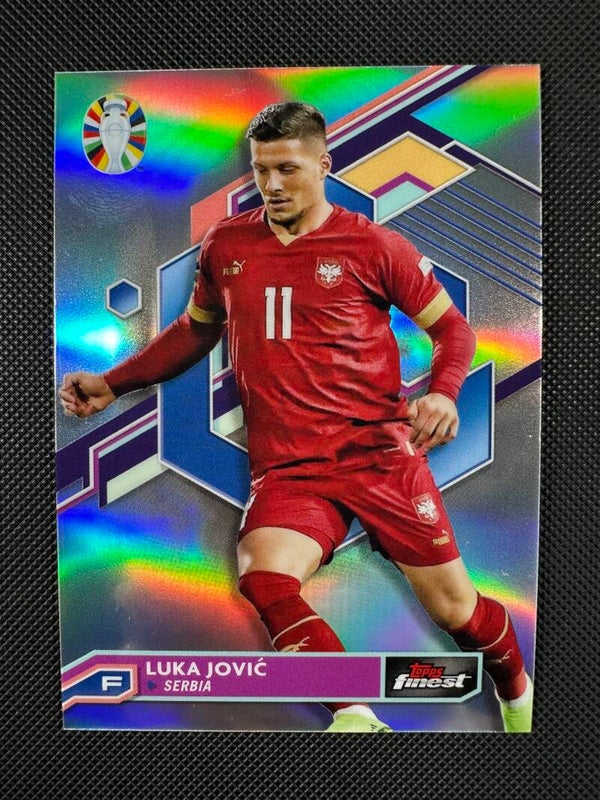Luka Jović Topps Finest 2023 Road to UEFA EURO 2024 Refractor #35