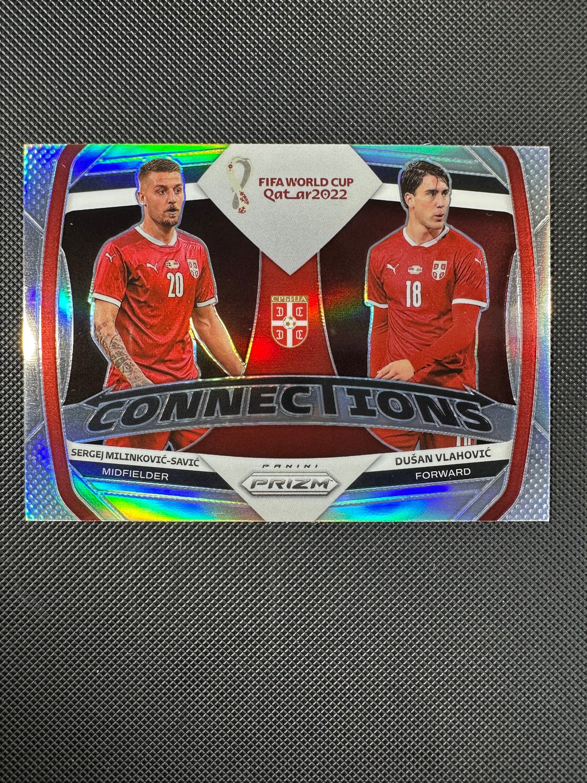 Sergej Milinković Savić / Dušan Vlahović Panini Prizm FIFA World Cup 2022 (Qatar) Connection-Silver Prizm #30