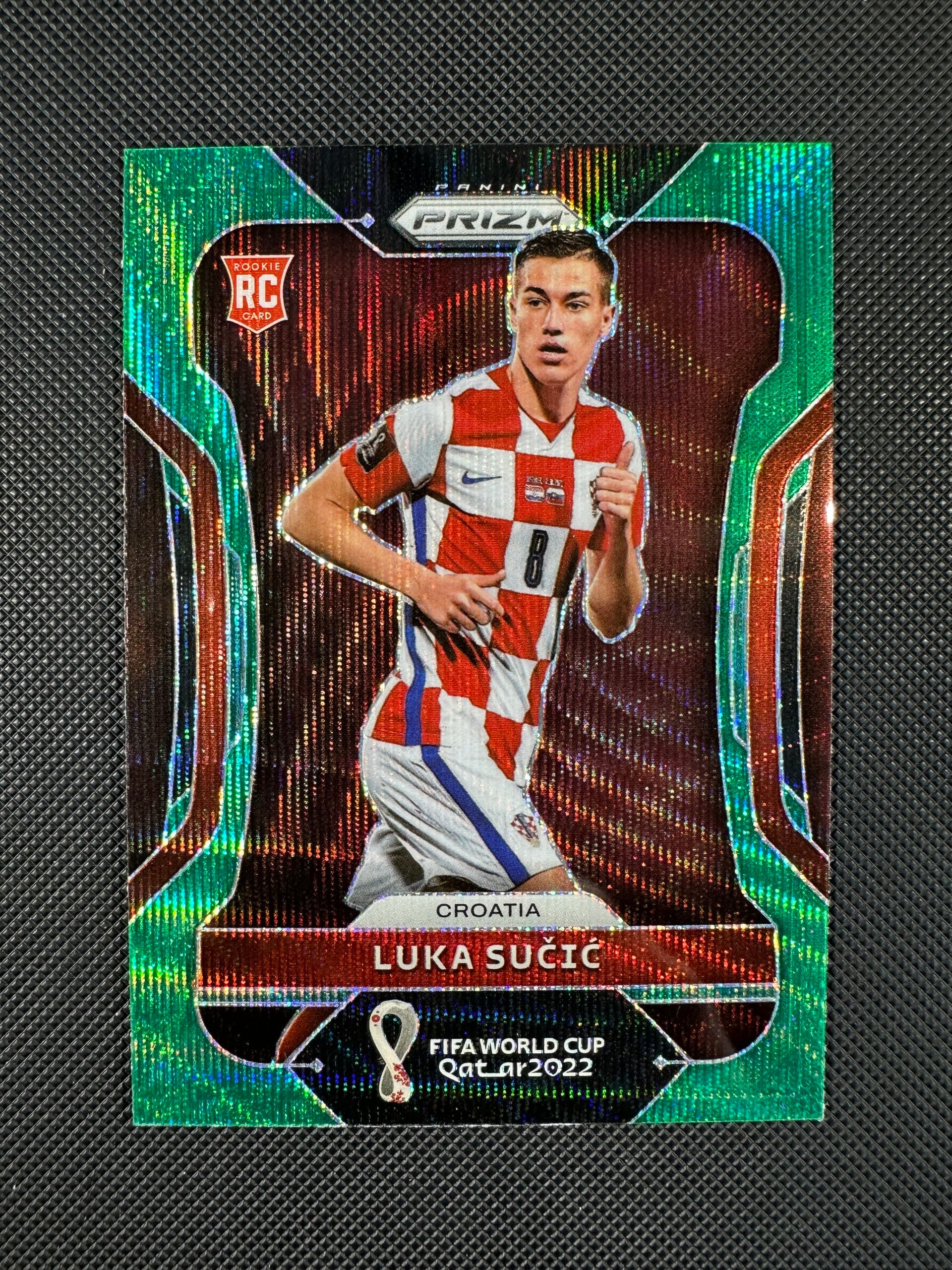 Luka Sučić Rookie Panini Prizm FIFA World Cup 2022 (Qatar) Green Wave Prizm #62
