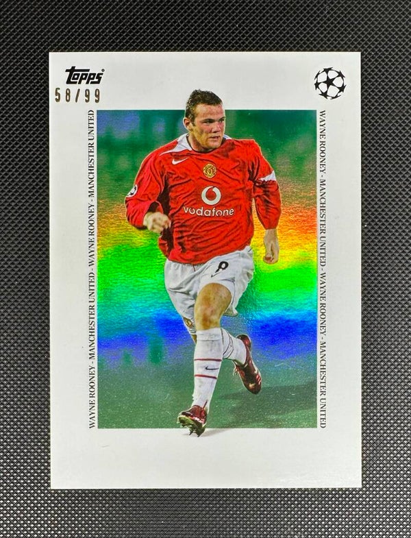 Wayne Rooney /99 Topps Simplicidad UEFA Club Competitions 2024/25 Leyendas- Green MAN. UTD.