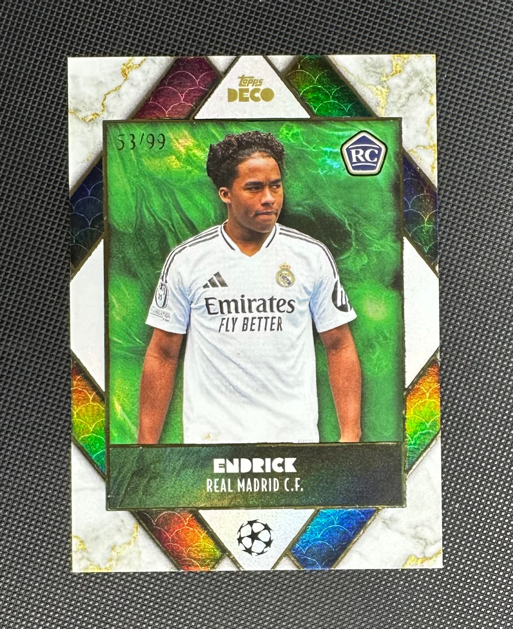 Endrick Rookie /99 Topps Deco UEFA Club Competition 2024/25 Prodigy- Green REAL MADRID