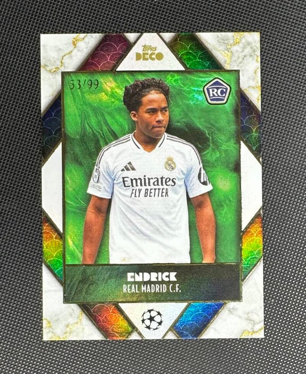 Endrick Rookie /99 Topps Deco UEFA Club Competition 2024/25 Prodigy- Green REAL MADRID