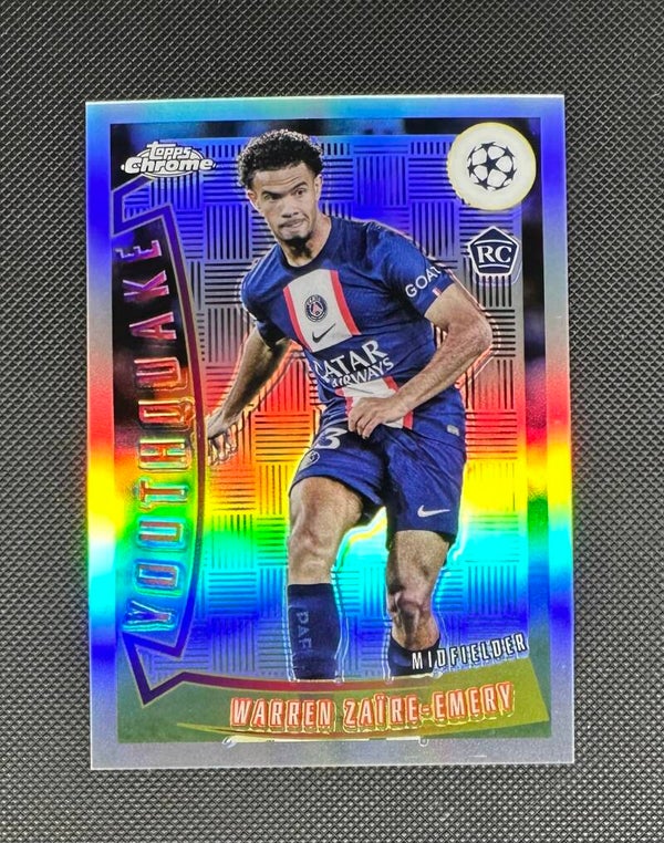 Warren Zaire-Emery Topps Chrome UEFA Club Competitions 2022/23  1996 Topps Chrome Youthquake #YQ-35 PSG