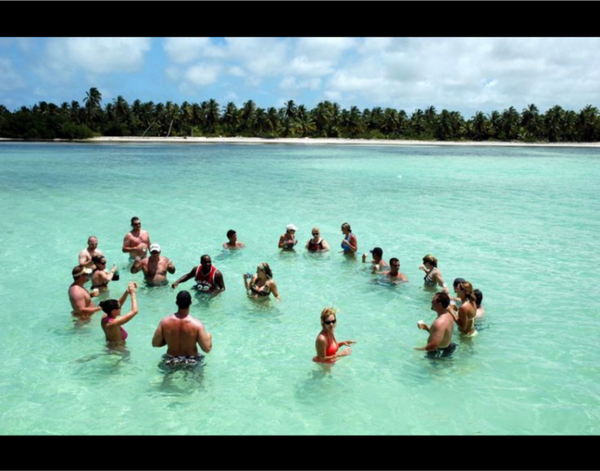 speed boat, dolphins shows and natural pool.