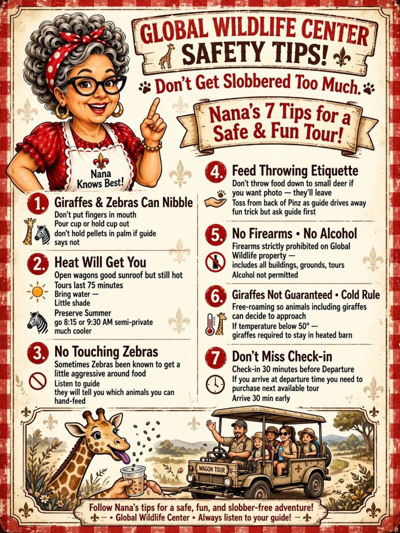 Infographic: 7 safety tips for a Global Wildlife Center safari tour