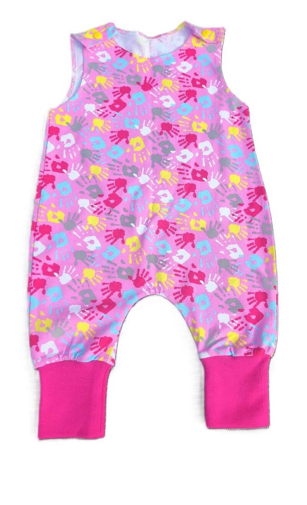 BABYSTRAMPLER  Kinderhände rosa/pink