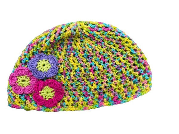 HAUBE  bunt gehäkelt