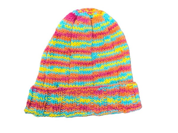 HAUBE bunt gestreift