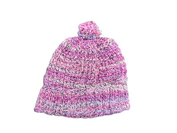 HAUBE rosa/lila Töne gestrickt