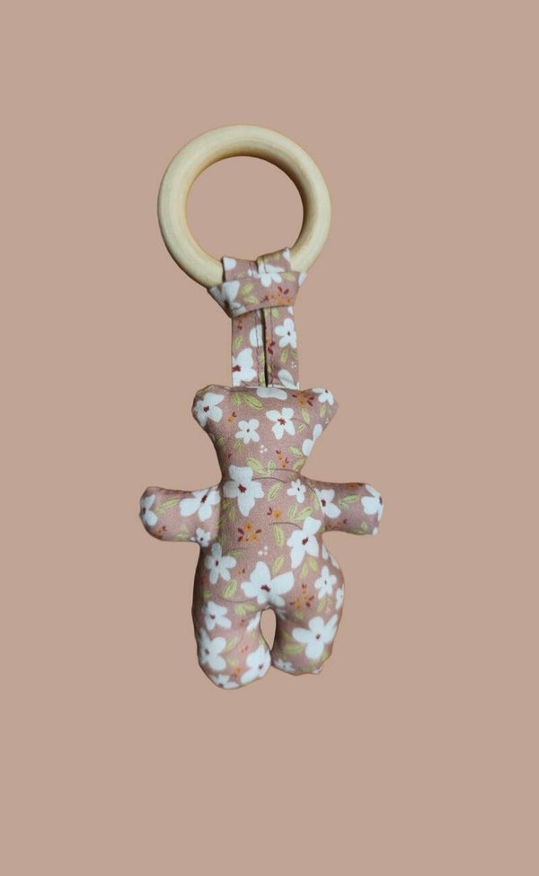 HOLZGREIFLING Bär Blumenmotiv