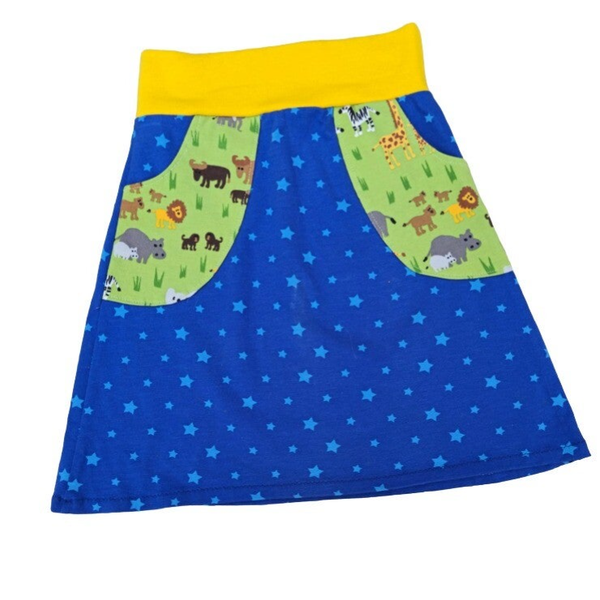 ROCK Sterne blau mit aufgesetzten Taschen
