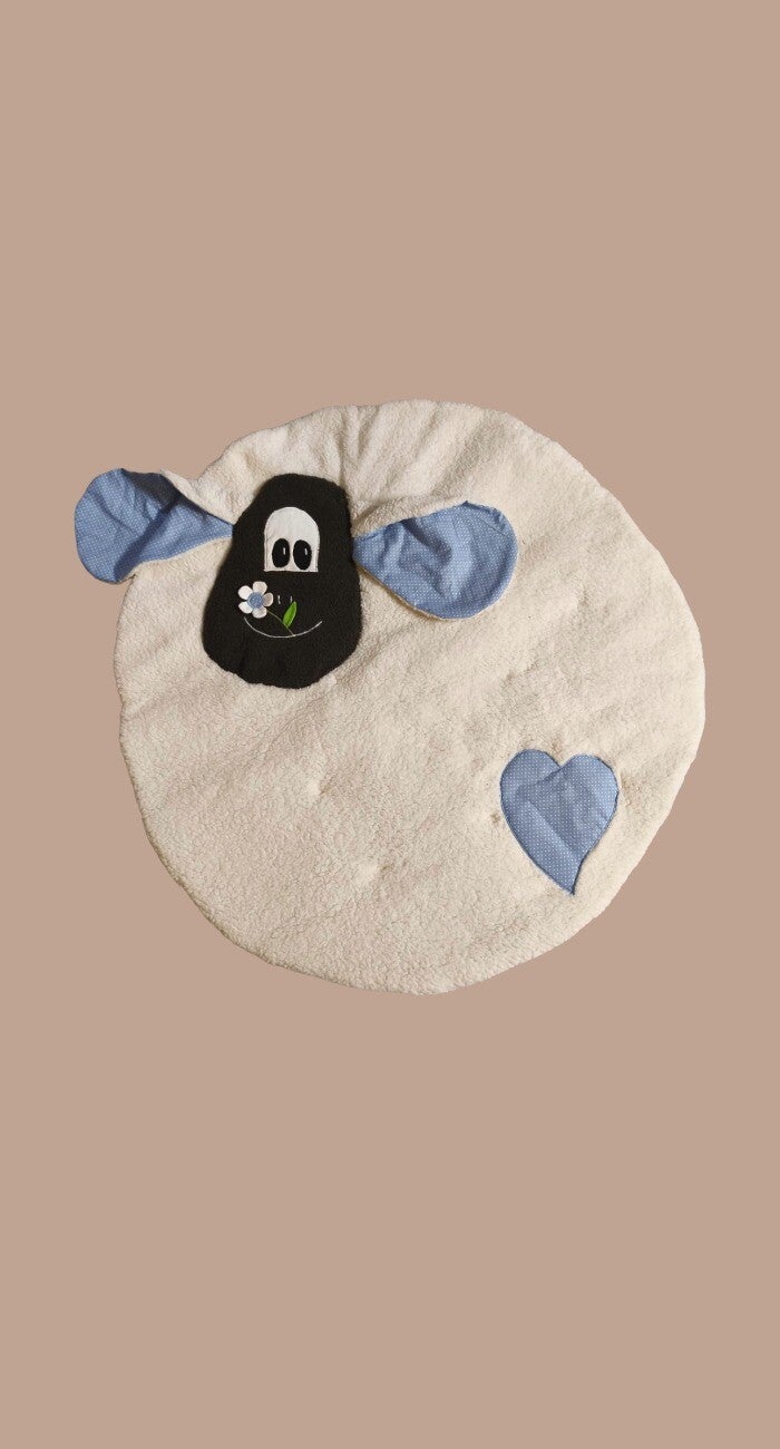 Kinderzimmerteppich Schaf blau