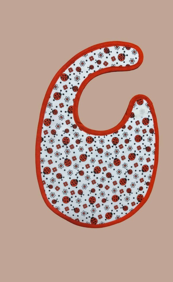 BABY LÄTZCHEN Marienkäfer rot eingefasst