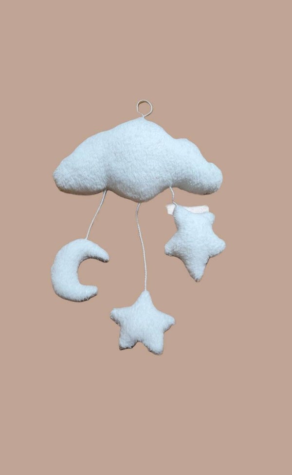 MOBILE Himmel weiß Plüsch