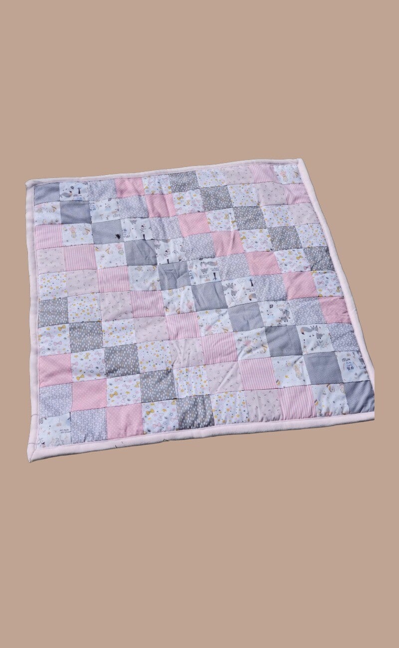 PATCHWORKDECKE rosa