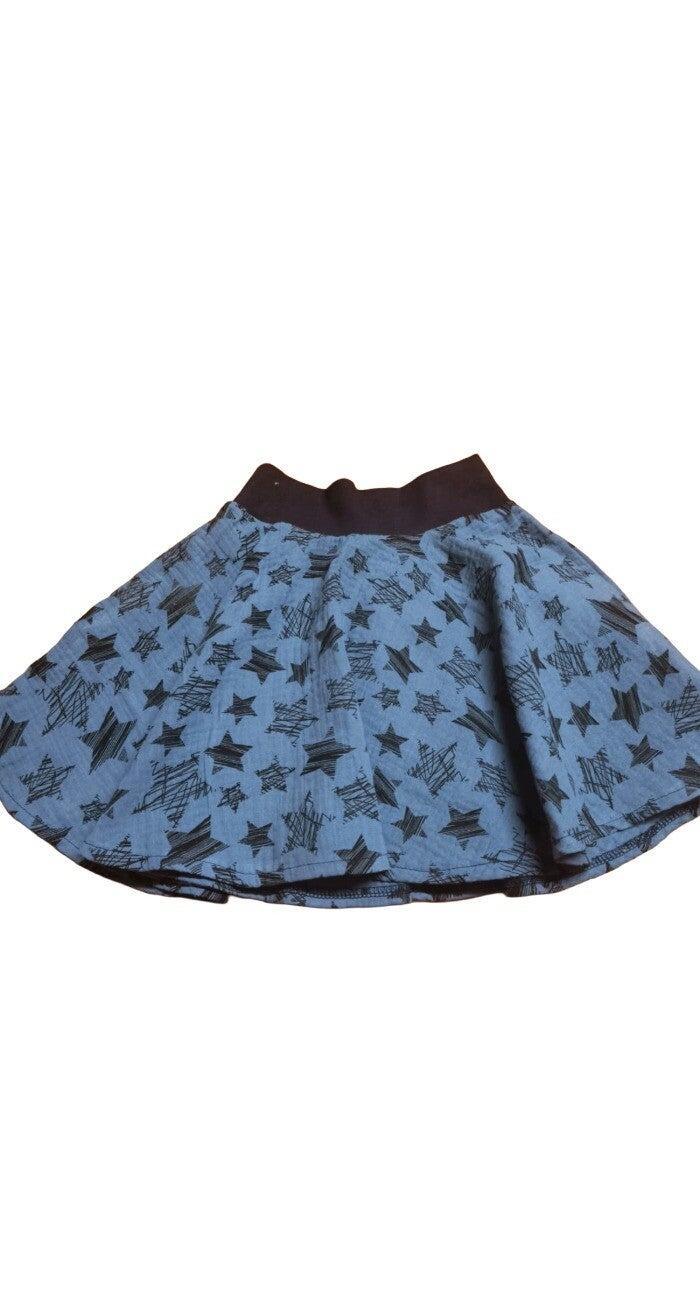 TELLERROCK Mittelblau mit Sternen