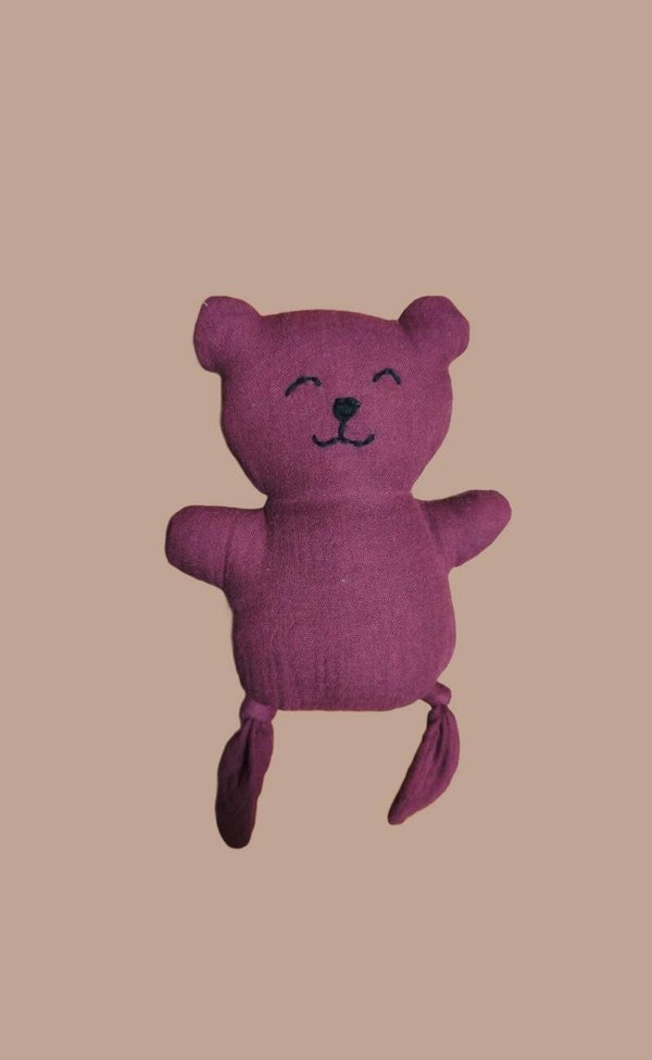 STOFFTIER TEDDY weinrot