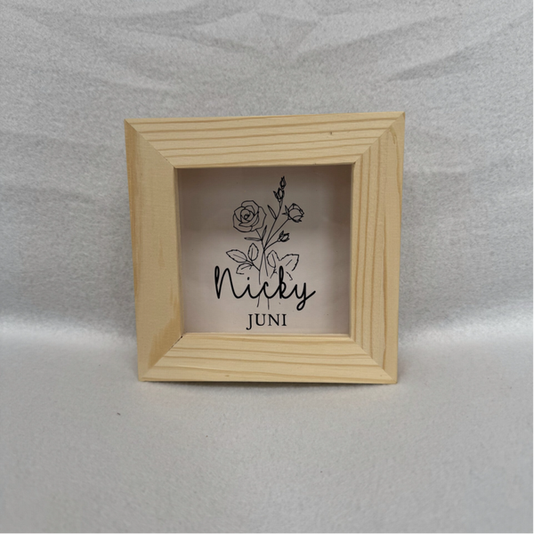 Spaarpot met naam en/of geboorte bloem