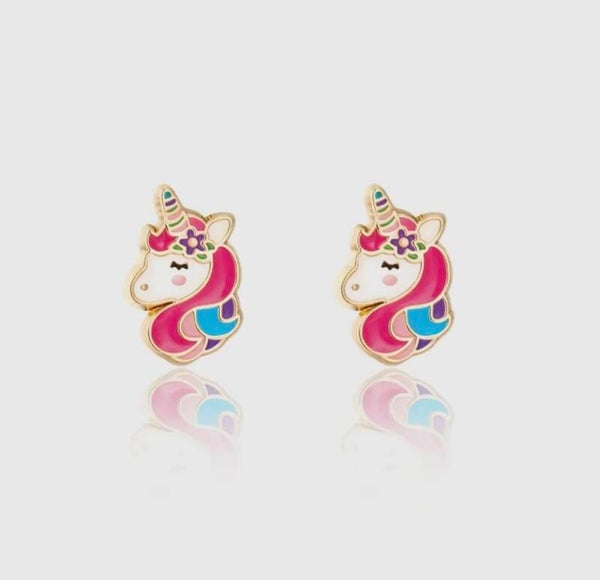Unicorn oorknopjes/oorbellen