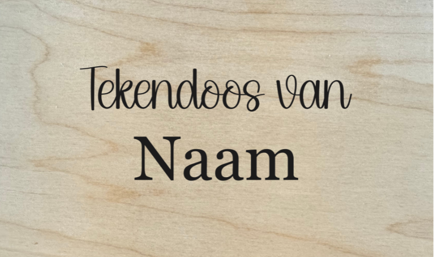 Gepersonaliseerde bewaardoos met tekst