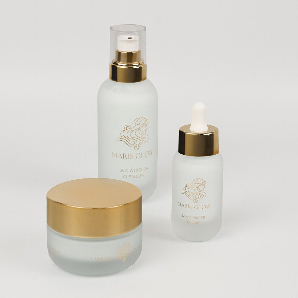 SEA WHISPER ESSENTIALS  voor rijpere of droge huid  CLEANSER + SERUM + CREAM