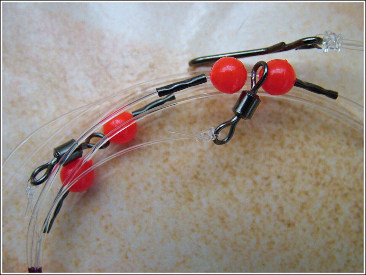 ** 10 RIGS ** 2 HOOK FLAPPER RIGS (MIXED SIZES) IDEAL FOR ALL SPECIES ...