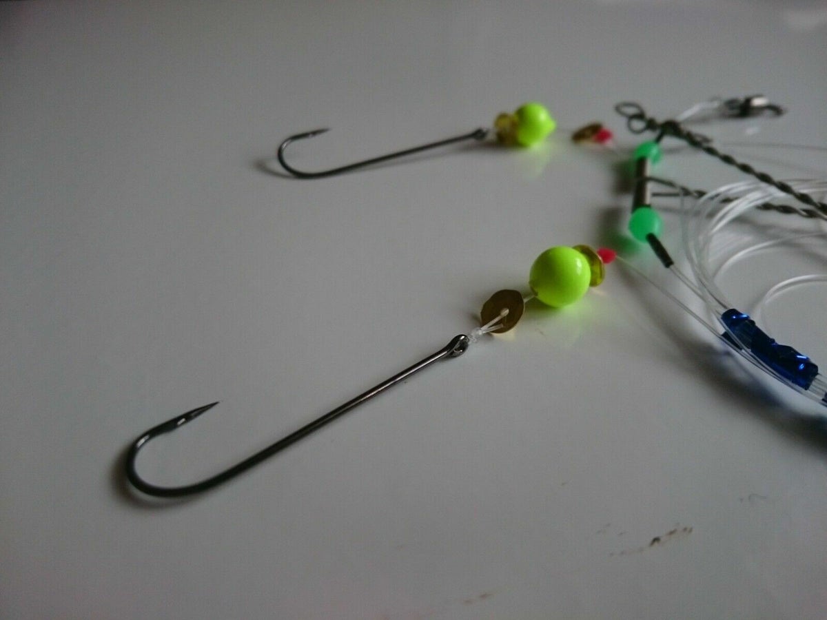 Good Bream Rigs 2 x hook Black Bream Paternoster Rig TOP QUALITY ** 10 Rig Pack ...