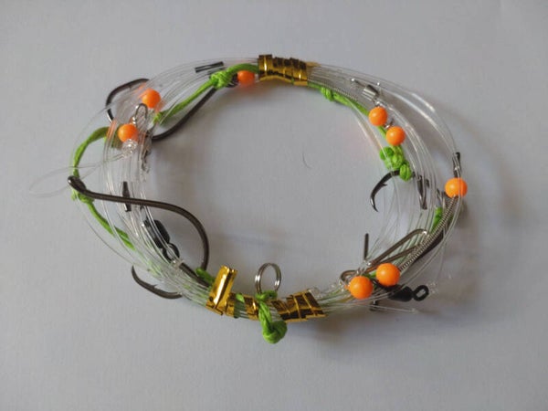 3 hook clipped Dongle rigs size 3/0