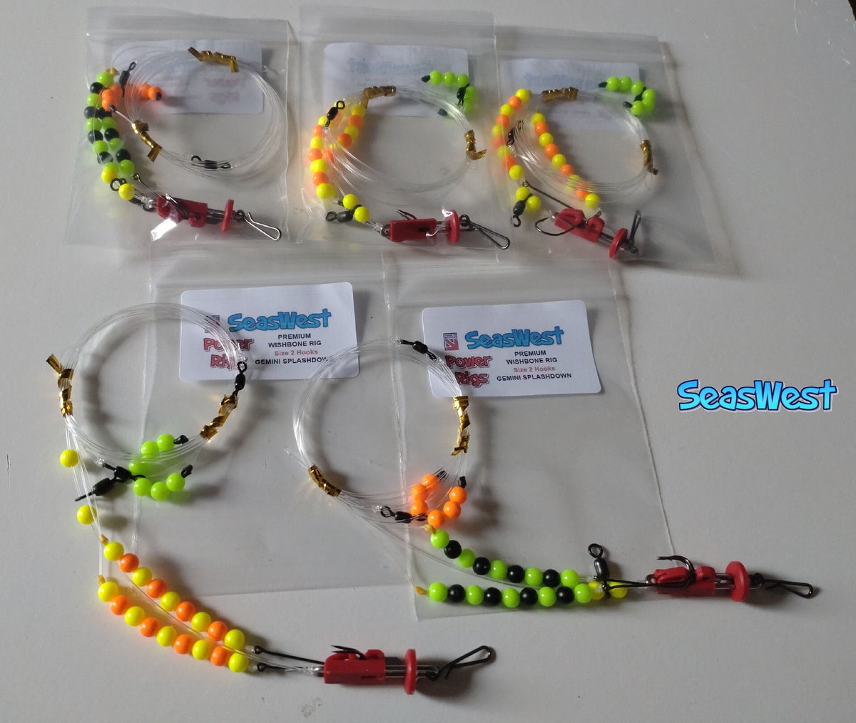 2 X Tronixpro Wishbone Fishing Rigs With 1/0 Hooks - Boat & Sea Fishing For Flounder & Plaice