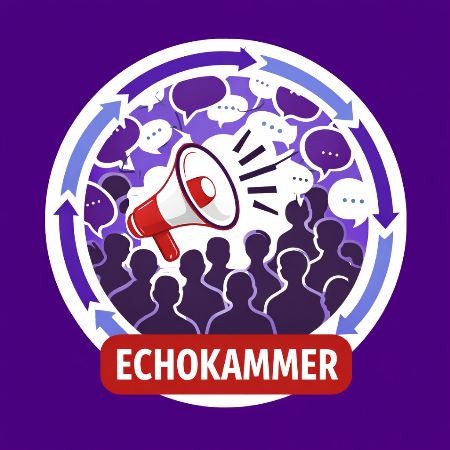 Echokammer Bedeutung, Meinungsblase, Filterblase, soziale Medien Einfluss, Gesellschaft Spaltung, kritisches Denken, Wahrheit erkennen, Manipulation Medien