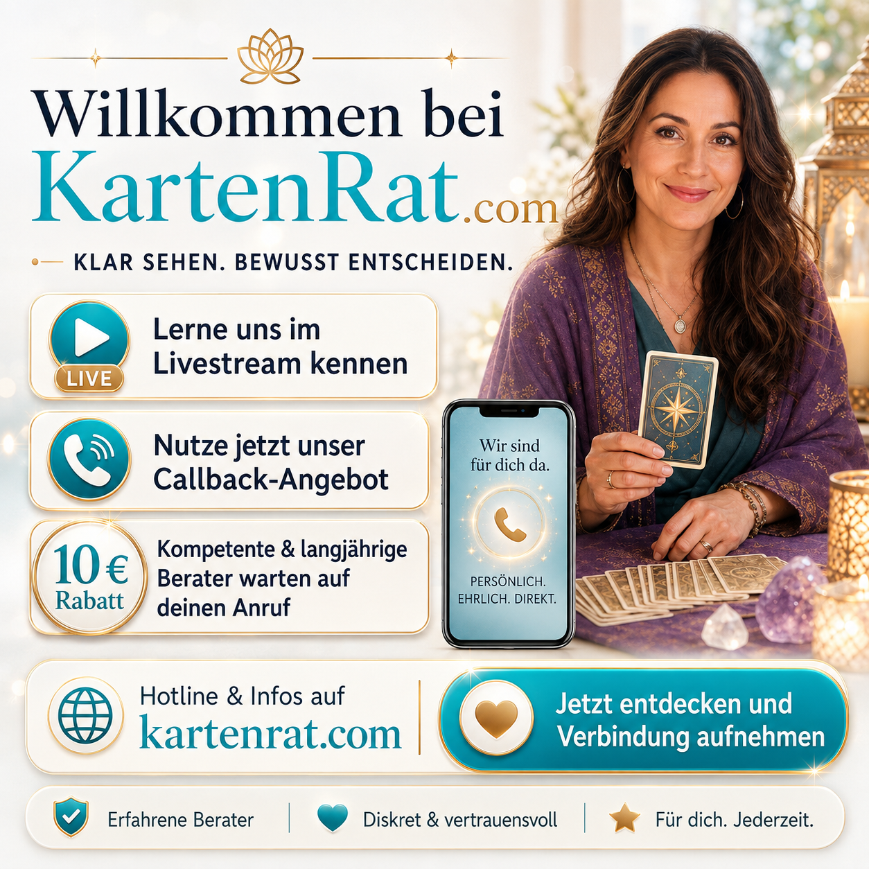 Professionelles Minuten Guthaben & Hotline-System beim Kartenrat