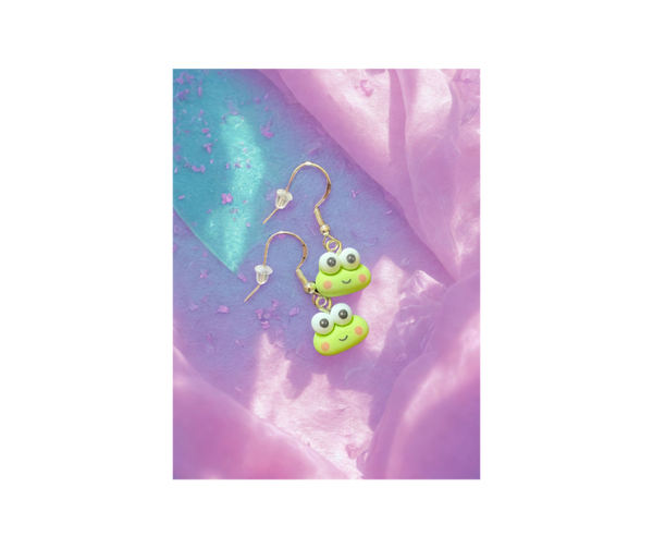 Charmed Critters- Silly Frog earrings