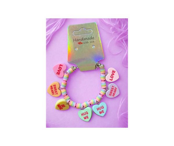 Sweet Talk Bracelet – Candy Heart Charm Edition