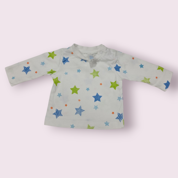 Shirt gekleurde sterren babyclub maat 56
